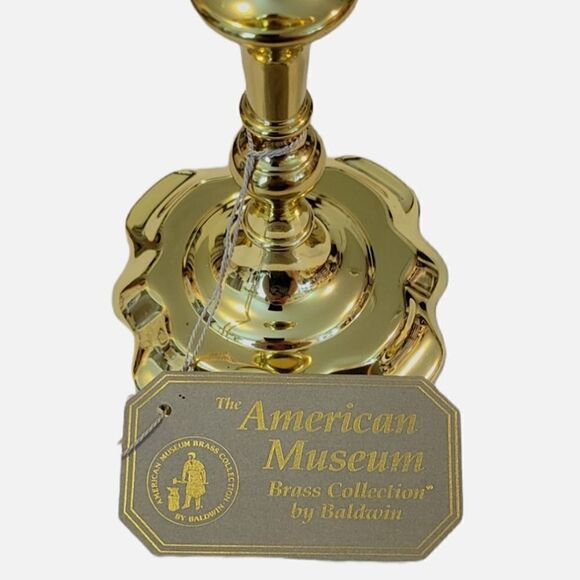 Vintage American Museum Brass Collection By Baldwin Deerfield Candlestick Set - Picture 4 of 9